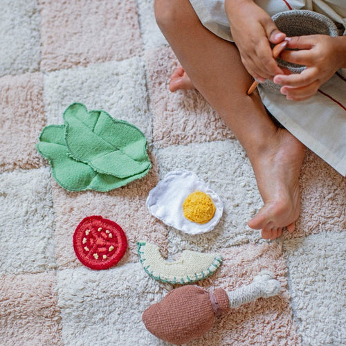 Lorena Canals wasbaar vloerkleed Kitchen Tiles Roos