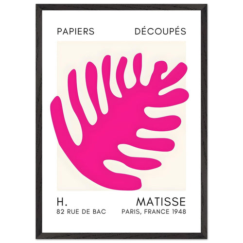 Artfulprints Poster met Lijst Matisse – Coral bloom pink   - 50x70 cm - Roze