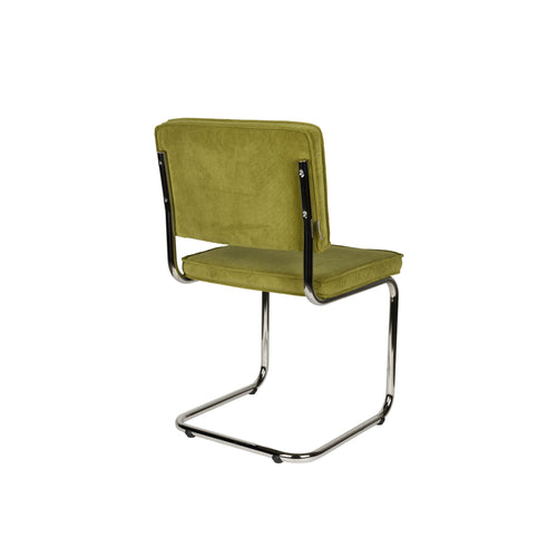 Zuiver Ridge Rib Eetkamerstoelen  Groen - Set van 2 - vtwonen shop