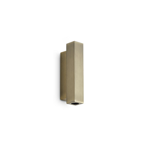 Ideal Lux LOOK 15 cm vierkante wandlamp met op- en neerwaartse beweging, messing, 2x LED 900lm 3000K