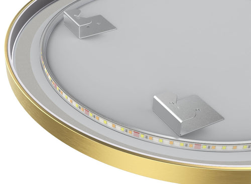 LOMAZOO badkamerspiegel London - met LED verlichting - rond - goud - 60 cm