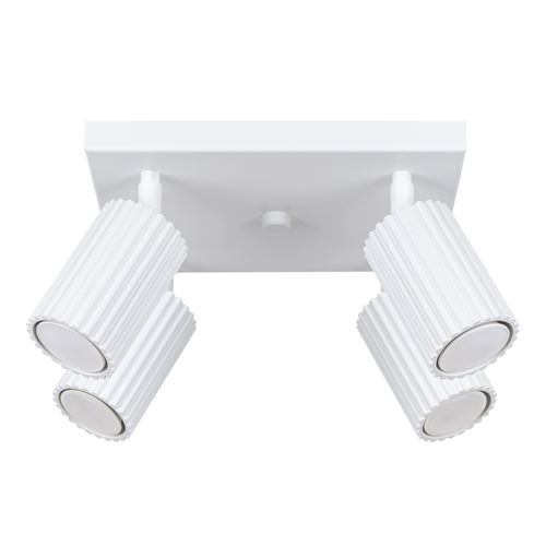 Sollux Lighting Plafondlamp KARBON 4 wit - 25x25x16,5cm