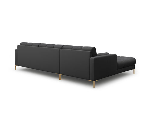 Cosmopolitan Design linker hoekbank Bali 5-zits, structurele stof, donkergrijs - 185x293x75cm