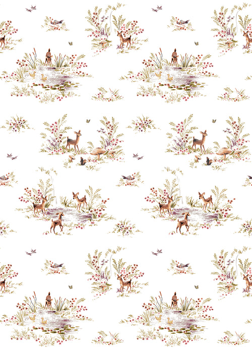 ESTAhome fotobehang hertjes bruin en terracotta - 200 x 279 cm - 159055 - vtwonen shop