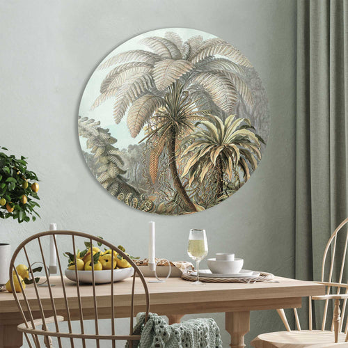 Reinders glasschilderij Palmboom - Ø 70cm
