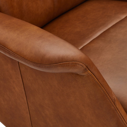 Furnhouse relaxfauteuil Delta - Cognacbruin - Draaibaar - 79x90x114