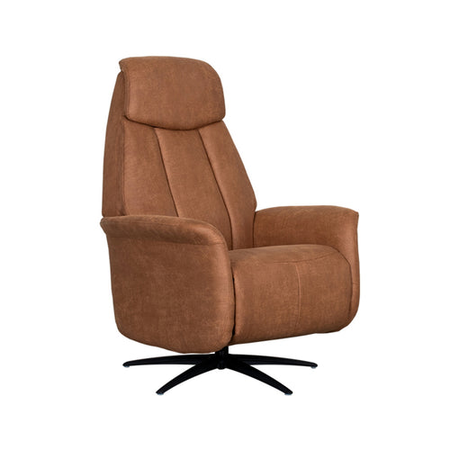 LABEL51 Fauteuil Oslo Elektrisch - Cognac Stof - Draaibaar - vtwonen shop