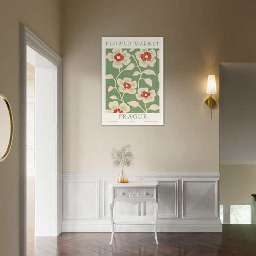 Artfulprints Poster met Lijst Flower market - Prague I   - 30x40 cm - Meerkleurig