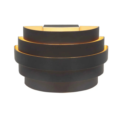 Highlight wandlamp Scudo - 1 lichts - 12.5  x 10.5   cm - zwart goud