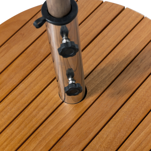 WOOOD parasolvoet Monica - Hout - Naturel - 37xØ49 cm - vtwonen shop