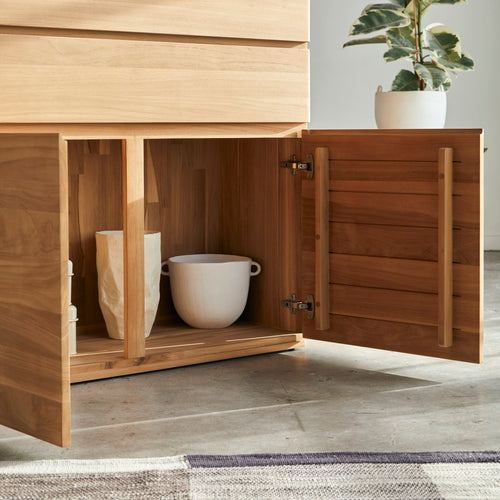 Tikamoon Buffetkast in massief teak 110 cm - Naturel