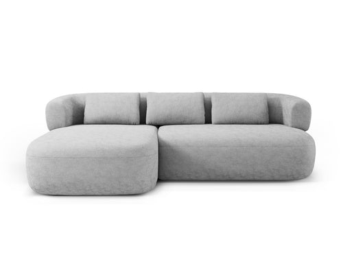 Micadoni linker hoekbank Jenny 5-zits, chenille geld - 145x225x73cm