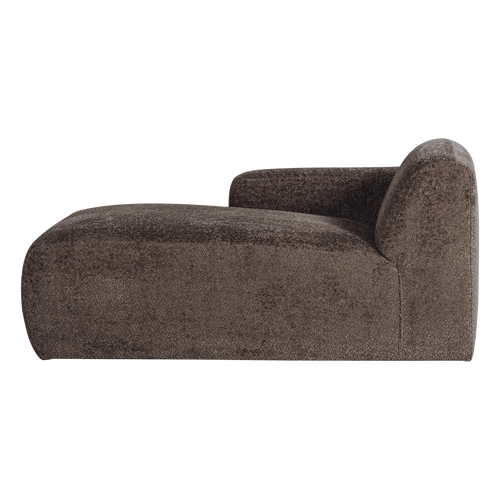 WOOOD chaise longue bank links Mojo Base - Wollig - Bruin - 74x112x162