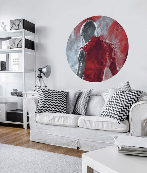 Sanders & Sanders zelfklevende behangcirkel The Avengers Nebula rood en grijs - Ø 128 cm - 611779