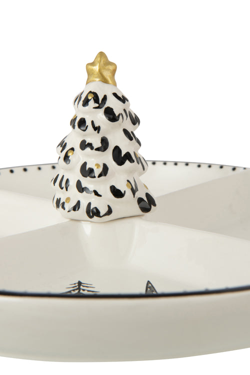 J-Line dienblad Dolomiet - keramiek - wit/zwart - vtwonen shop