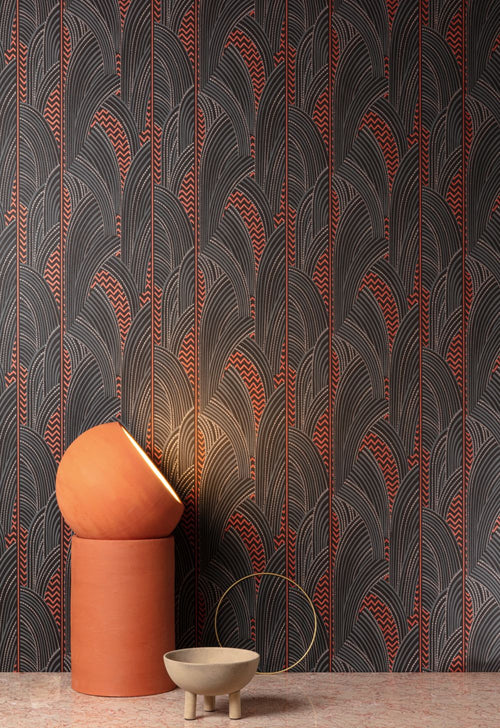 Masureel behang grafisch motief groen - 53 cm x 10.05 m - 630007 - vtwonen shop