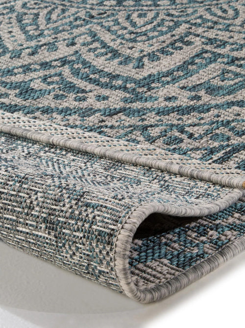 benuta binnen- en buitenkleed Cleo - beige/blauw - 160x230 cm