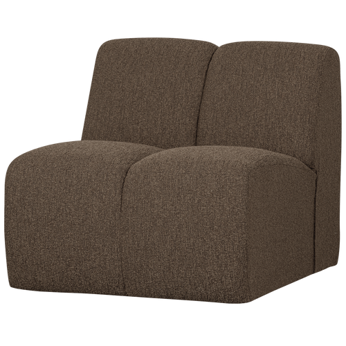 WOOOD 1-zits bank Mojo - Bouclé - Bruin Melange - 74x80x97 - vtwonen shop