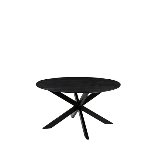 LABEL51 Eettafel Otis - Zwart Mangohout - 140x140x76cm - vtwonen shop