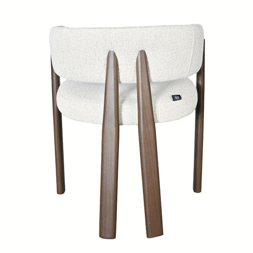 DÉJA Eetkamerstoel Cooper Beige/Walnoot - Set van 2