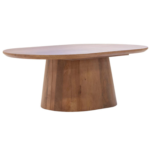 Giga Meubel Salontafel Stijn - Deens Ovaal Bruin Hout - 100x60x35cm - vtwonen shop