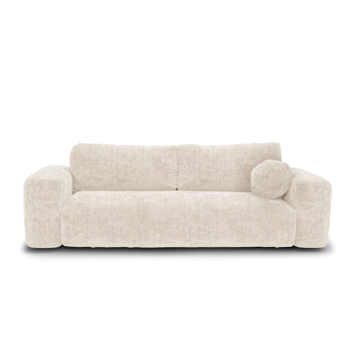 Premium Interiors - Slaapbank met opbergruimte LIOR - getextureerd fluweel crème 260cm