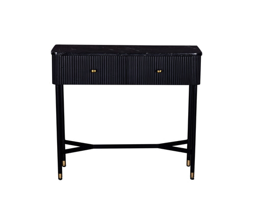 Giga Meubel Halkastje - Zwart Marmer - 90x33x80cm