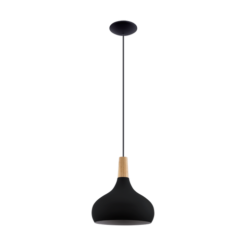 EGLO hanglamp Sabinar - e27 - ø 28 cm - zwart/bruin - vtwonen shop