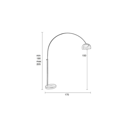 Zuiver Metal Bow Vloerlamp/ Booglamp Koper - vtwonen shop