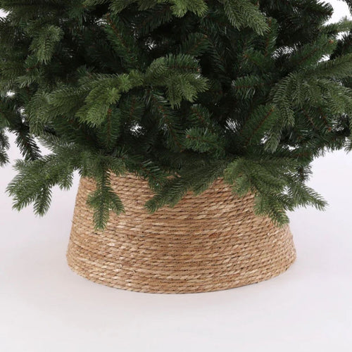 Mica Decorations Kerstboomrok H26 x D50 cm - Kerstboommand - Bruin - Gevlochten Zeegras
