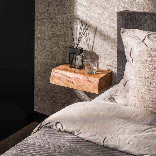 Giga Meubel Nachtkastje Tree L - Naturel - Set van 2 - 40x10x20cm