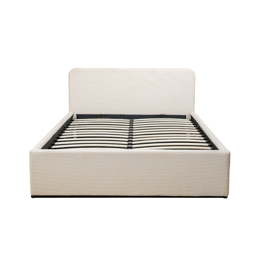 Calicosy - Opbergbed LIVY - Beige hoofdbord - 88x170x215 cm
