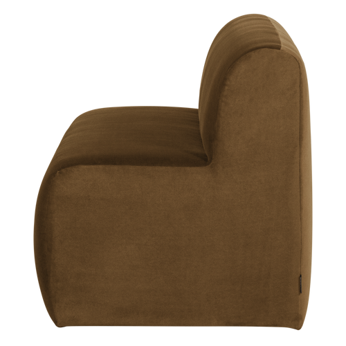 WOOOD eetbank 164 cm rugleuning Mojo Base - Velvet - Honinggeel - 83x164x76