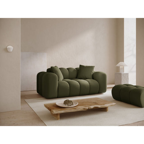 Cosmopolitan Design - Bank Treno 2-zits, flueel groente - 94x180x70cm