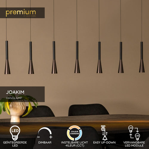 Lucide hanglamp JOAKIM - Geïntegreerde LED - Koffie