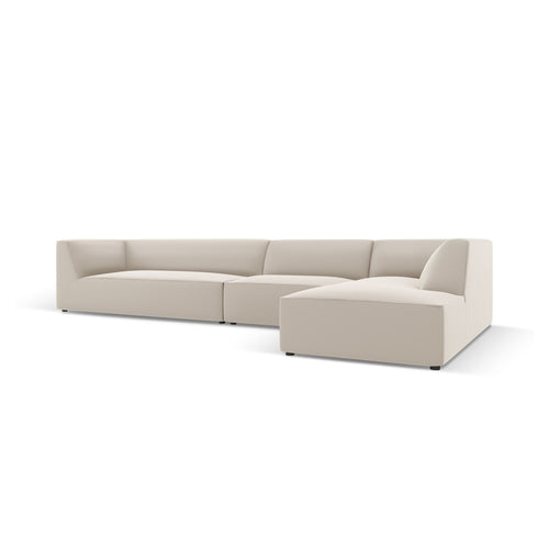 Cosmopolitan Design - Modulaire hoekbank rechts Siena 5-zits, imitatieleer duif - 180x366x69cm