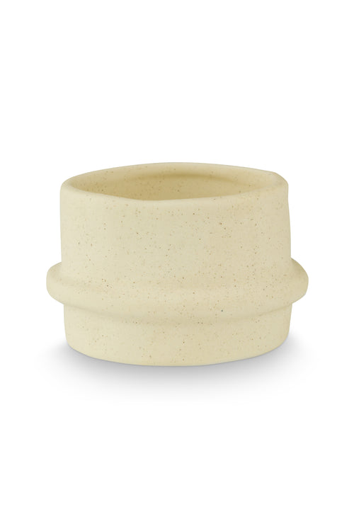 vtwonen - Waxinelichthouders Straight - Keramiek - Naturel - 8.5 x 5.5 cm - Set van 2
