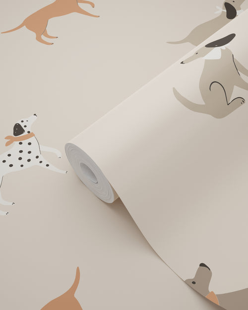 ESTAhome behang honden terracotta en bruin - 50 x 900 cm - 131379 - vtwonen shop