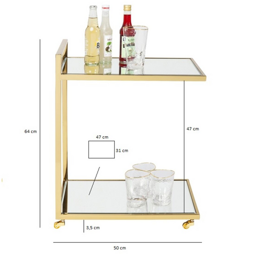 Kare Design Dienbladtafel Classy Gouden - vtwonen shop