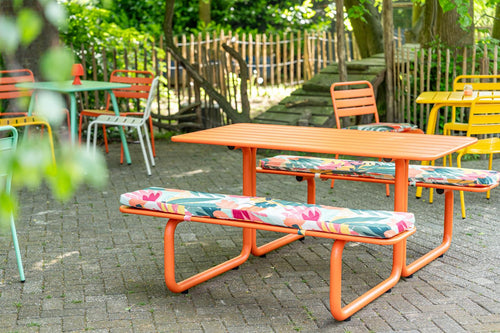 MaximaVida metalen picknicktafel Max oranje - 150 cm - vtwonen shop