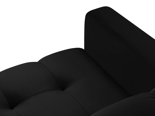 Cosmopolitan Design Fauteuil Bali flueel, zwart - 96x87x75cm