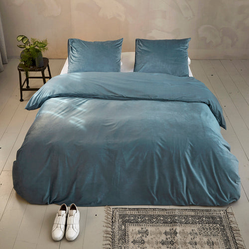 Byrklund - Dekbedovertrek Go Velvet - 240x220 cm - Petrol
