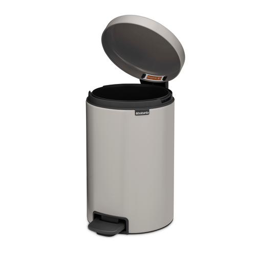 Brabantia NewIcon Pedaalemmer, 12 liter, kunststof binnenemmer - Soft Grey