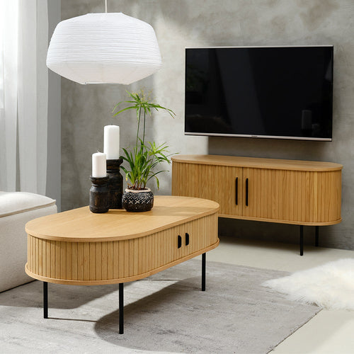 Olivine Lenn houten salontafel naturel - 120 x 60 cm - vtwonen shop