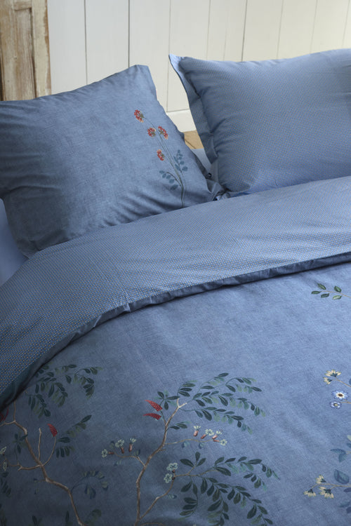 Pip Studio Dekbedovertrek Desi Garden - 260 x 200/220 cm - Blauw