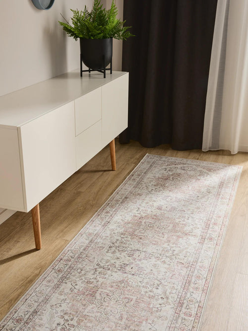 benuta wasbaar loper George - roze/beige - 80x240 cm