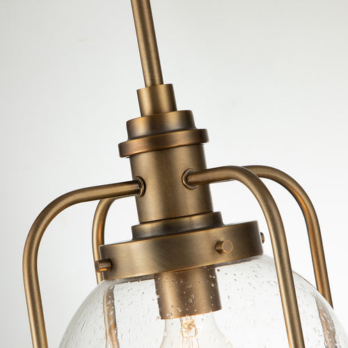 Elstead Kichler Triocent Globe Pendel Plafondlamp Natuurlijk Messing, IP44