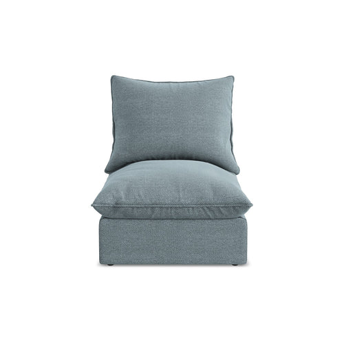 LaMiaSofa Bankmodule midden Ravenna - bouclé - jeans - 75x90x77