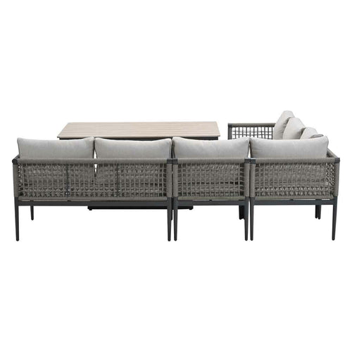 Garden Impressions lounge dining set Burela - Brugge - taupe - links - 5-delig - vtwonen shop