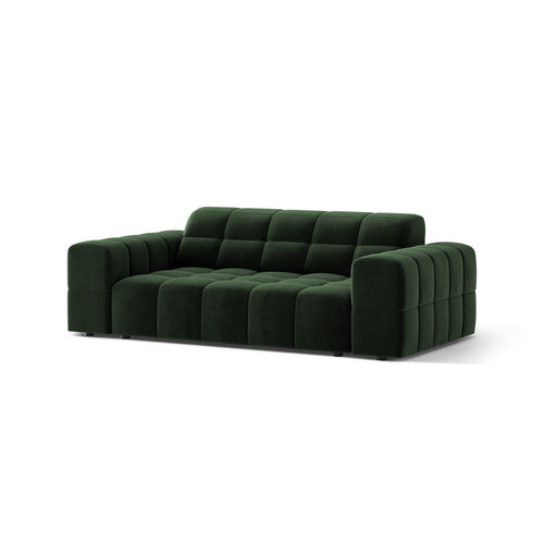 Cosmopolitan Design - Bank Chicago 2-zits, flueel flessengroen - 102x178x78cm